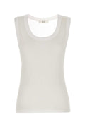 Italist Sleeveless Cotton Tank Top — White