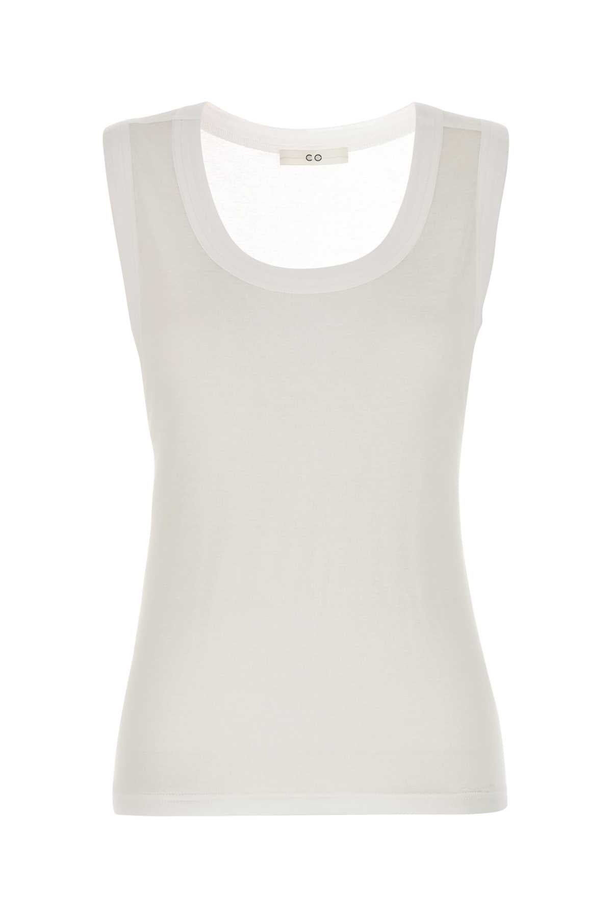 Italist Sleeveless Cotton Tank Top — White