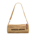 Vanessa Bruno Raffia Crochet Shoulder Bag — Beige