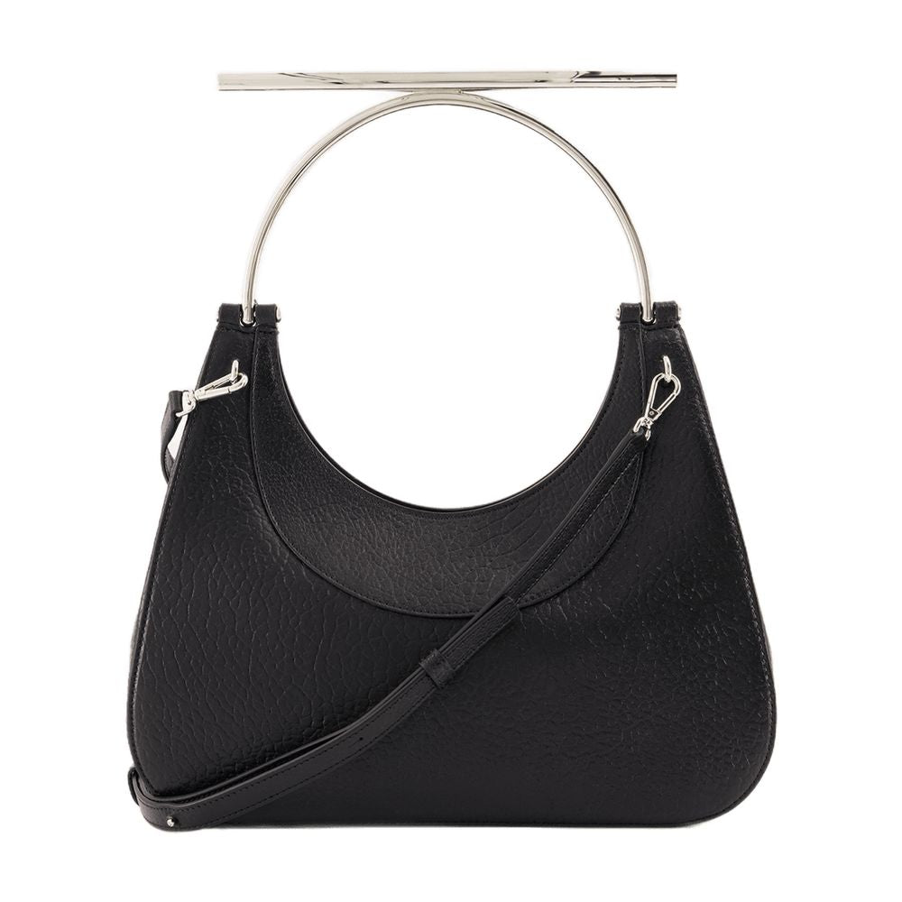 Alexander McQueen Textured Lambskin Shoulder Bag — Black