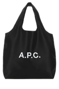 A.P.C. Logo-Print Tote Shoulder Bag — Black