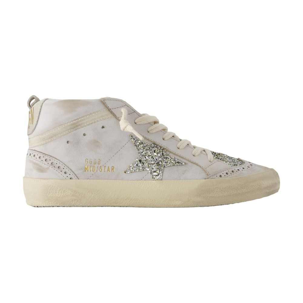 Golden Goose Deluxe Brand Mid Star Sneaker — Beige