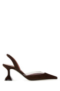 Amina Muaddi Coftra Slingback Heel — Brown
