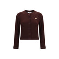 Maison Kitsuné Merino Wool Cardigan — Brown