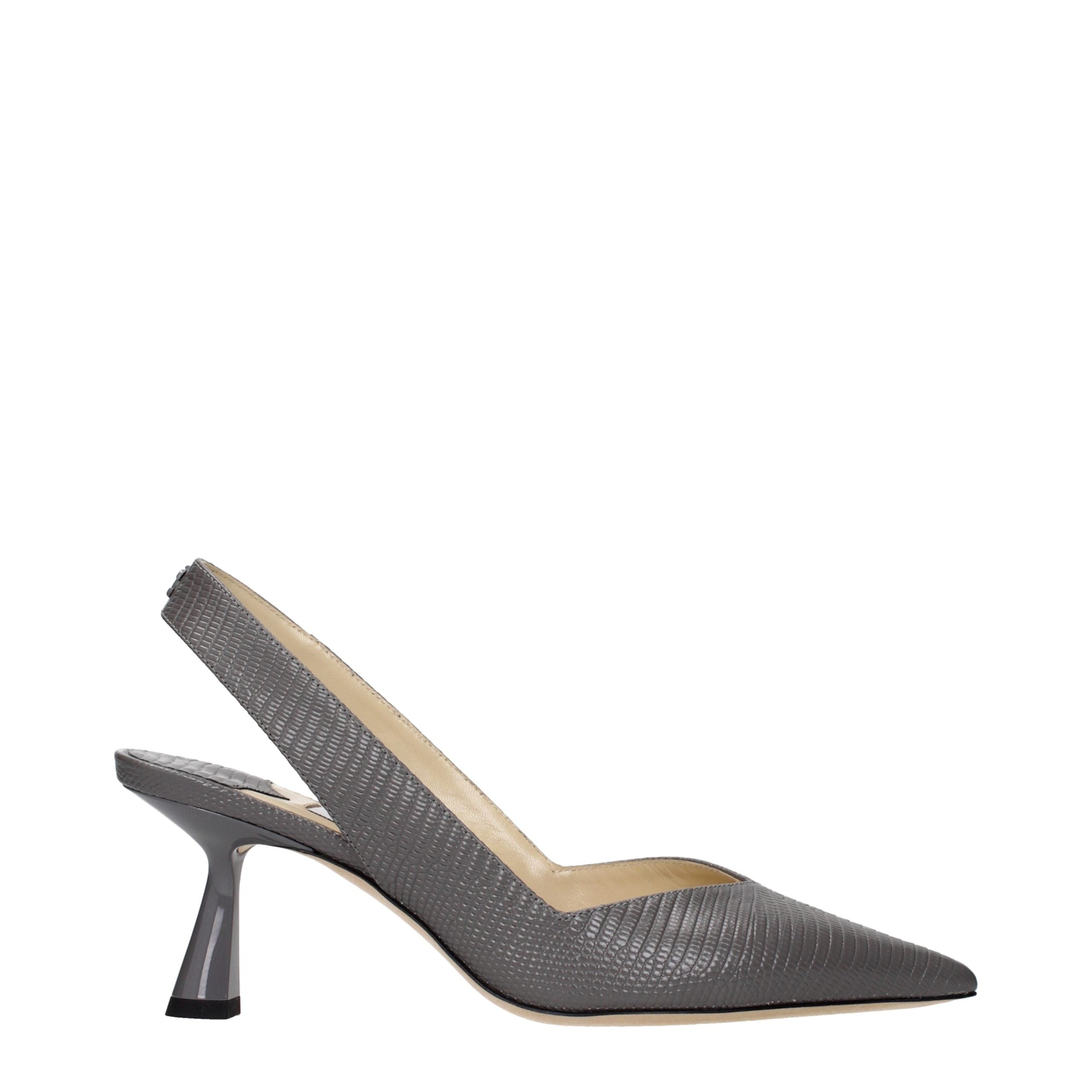 Jimmy Choo Leather Slingback Pump — Gray
