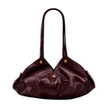 Versace Pleated Lambskin Shoulder Bag — Burgundy