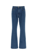Jil Sander High-Waisted Flared Cotton Jeans — Blue