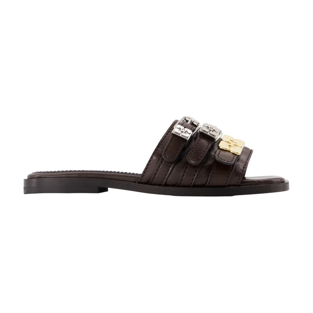 Ganni Sue Sandals — Brown