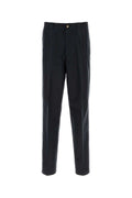 Brunello Cucinelli Cotton Linen Trousers — Black