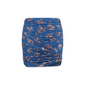 Magda Butrym Floral-Print Draped Mini Skirt — Blue