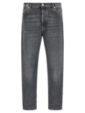Brunello Cucinelli Gray Cotton Straight-Leg Jeans — Gray
