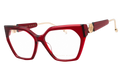 Philipp Plein VPP068S068S Red Acetate Cat-Eye Eyeglasses — Red