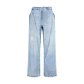 MM6 Maison Margiela Light-Wash Wide-Leg Denim Jeans — Blue