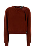 Ferragamo Virgin Wool Blend Sweater — Brick