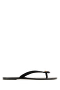Versace Suede Thong Sandal — Black