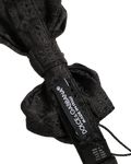 Dolce & Gabbana Paisley Silk Jacquard Bow Tie — Black