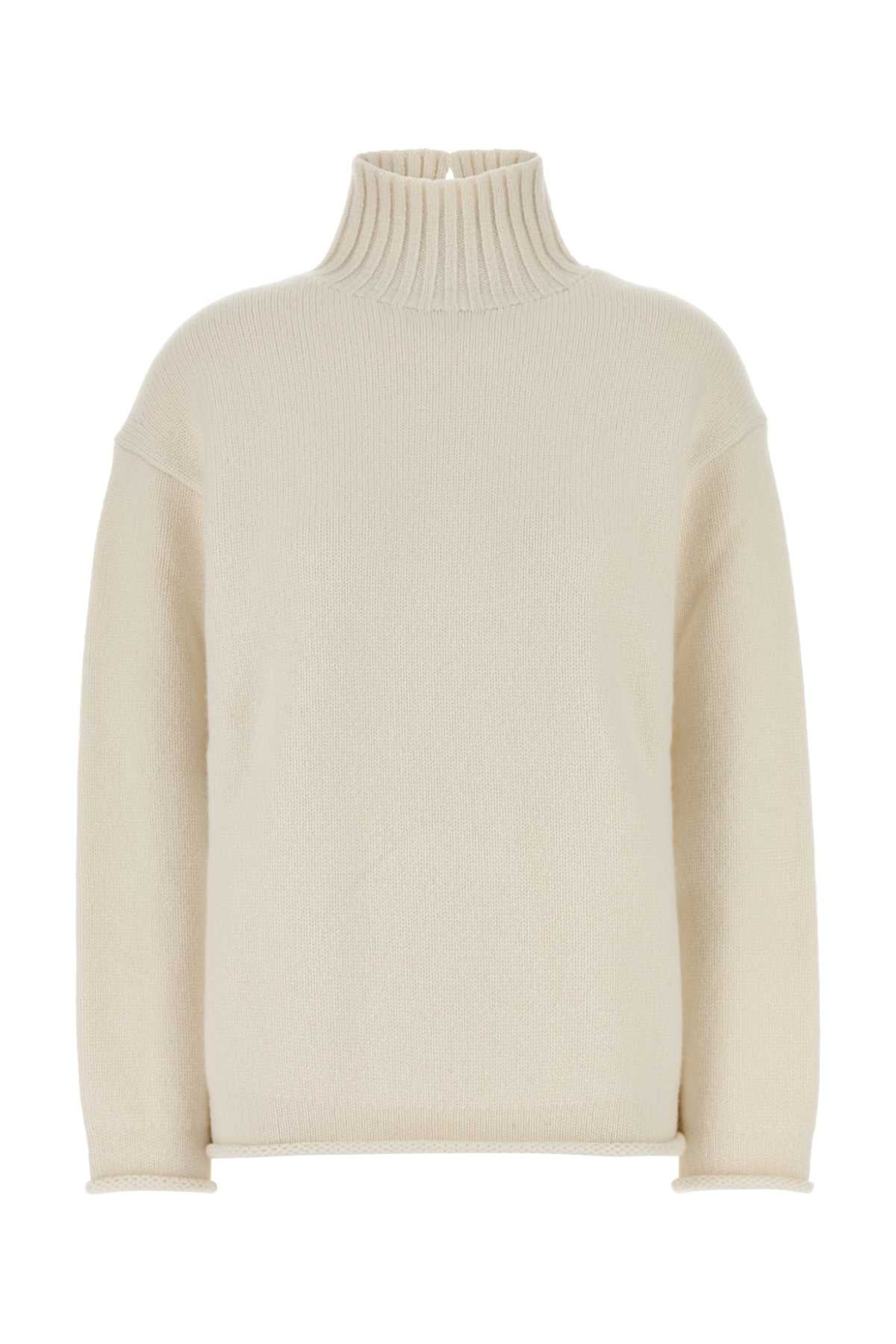 Bottega Veneta Cashmere Turtleneck Sweater — Beige