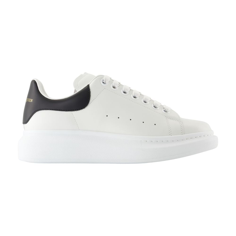 Alexander McQueen Oversized Low-Top Leather Sneaker — White