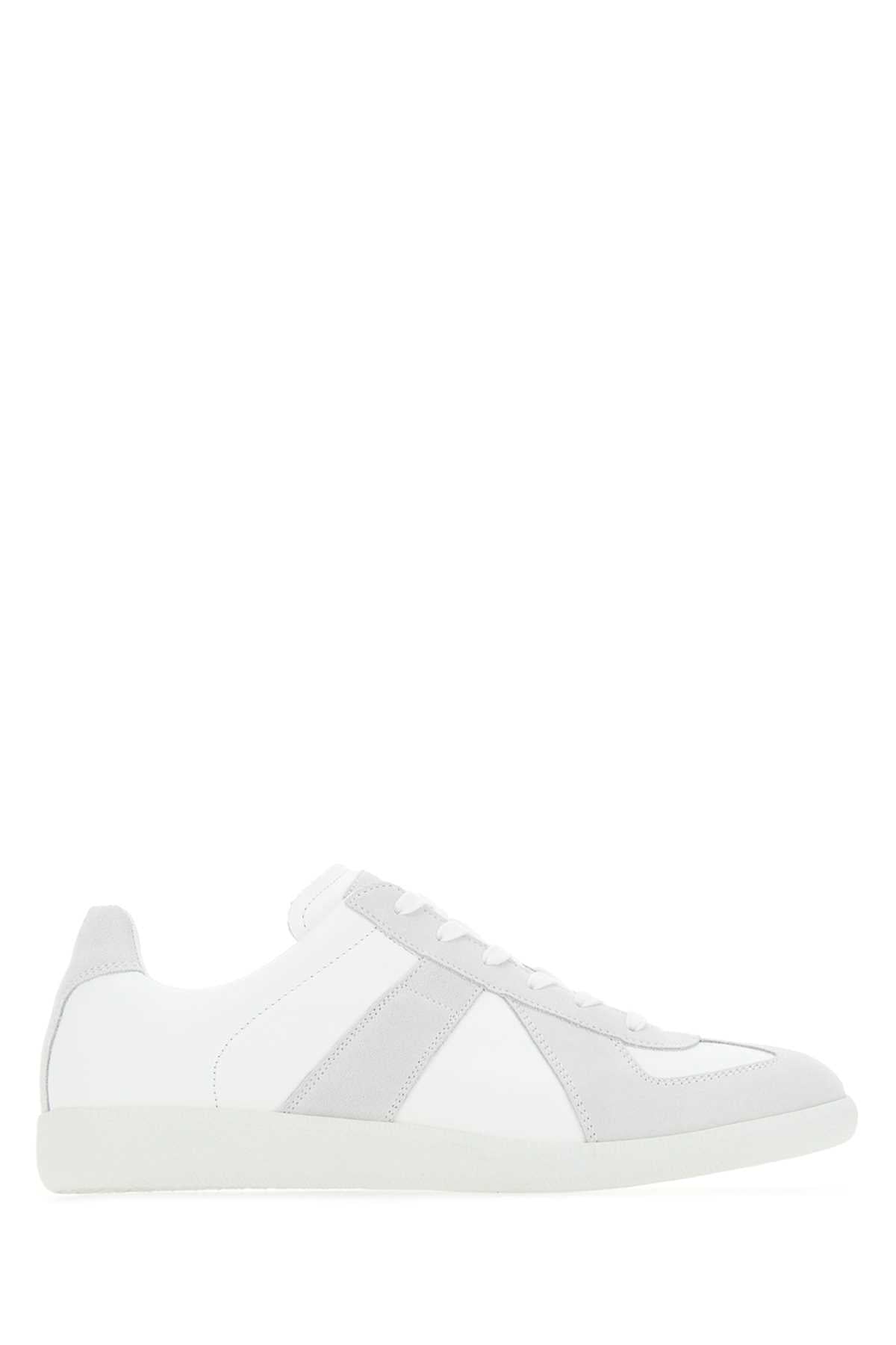 Maison Margiela Mixed-Material Low-Top Sneaker — White