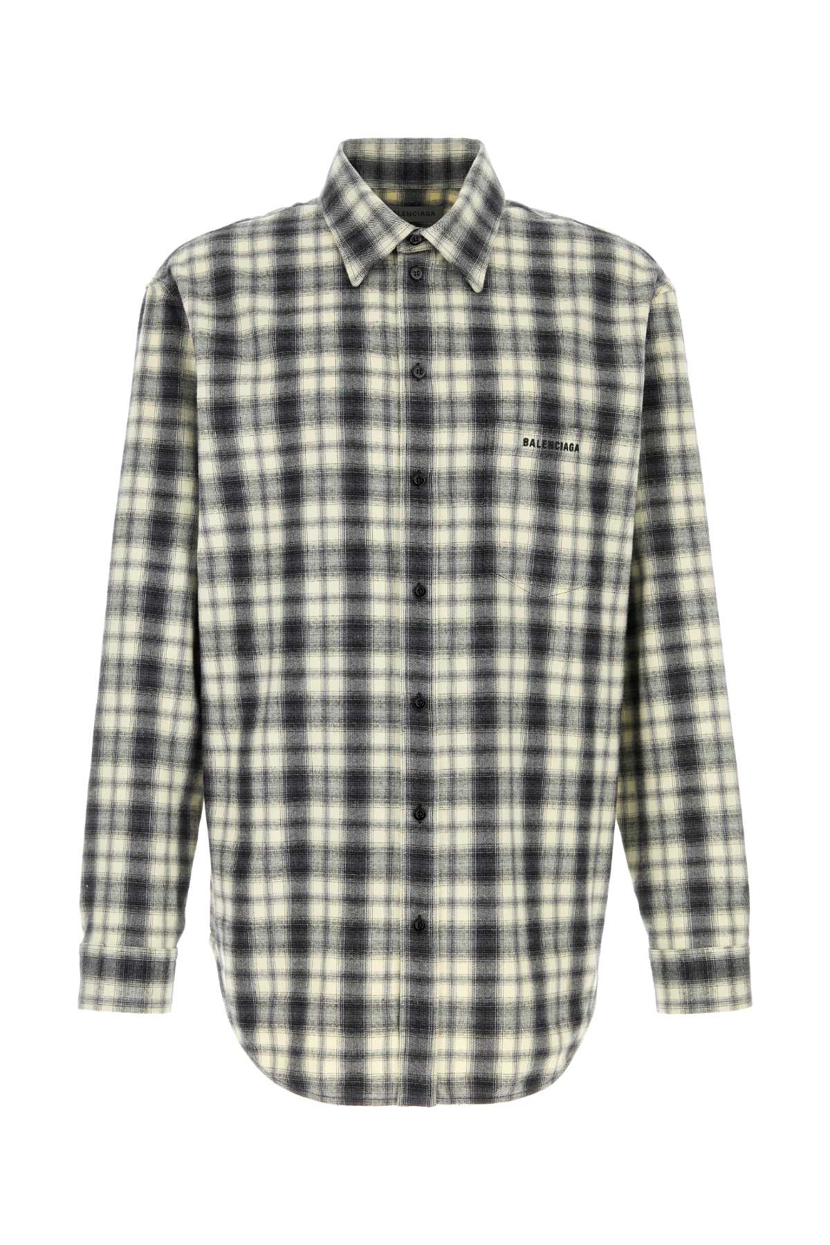 Balenciaga Checked Flannel Shirt — Multicolor