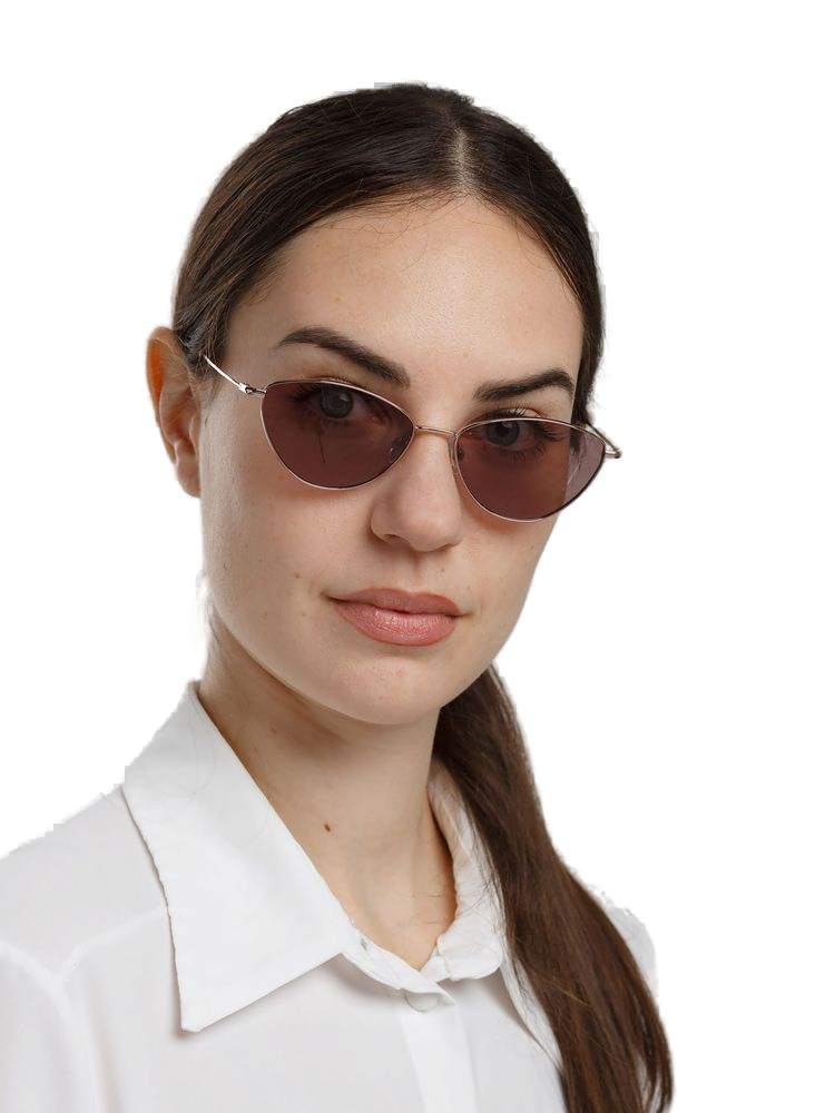 Hickmann HI3232 Oval Metal Frame Sunglasses — Rose gold