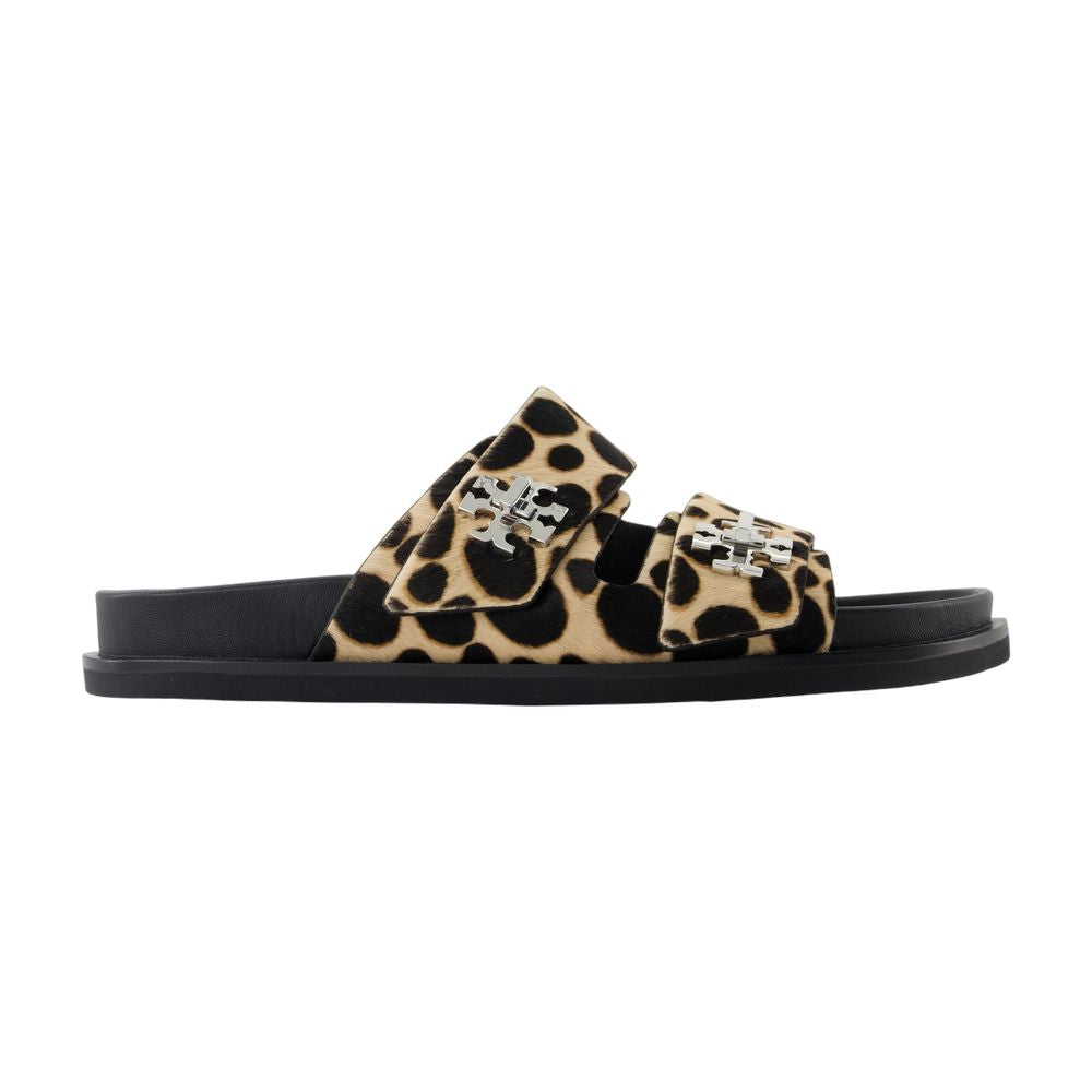 Tory Burch Printed Calfskin Sandal — Beige
