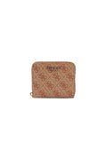 Billetera Guess de poliuretano con jacquard de logotipo — Beige
