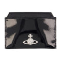 Vivienne Westwood Patent Leather with Orb Logo Card Case — Black