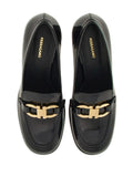 Ferragamo Gancini-Buckle Patent Leather Pump — Black