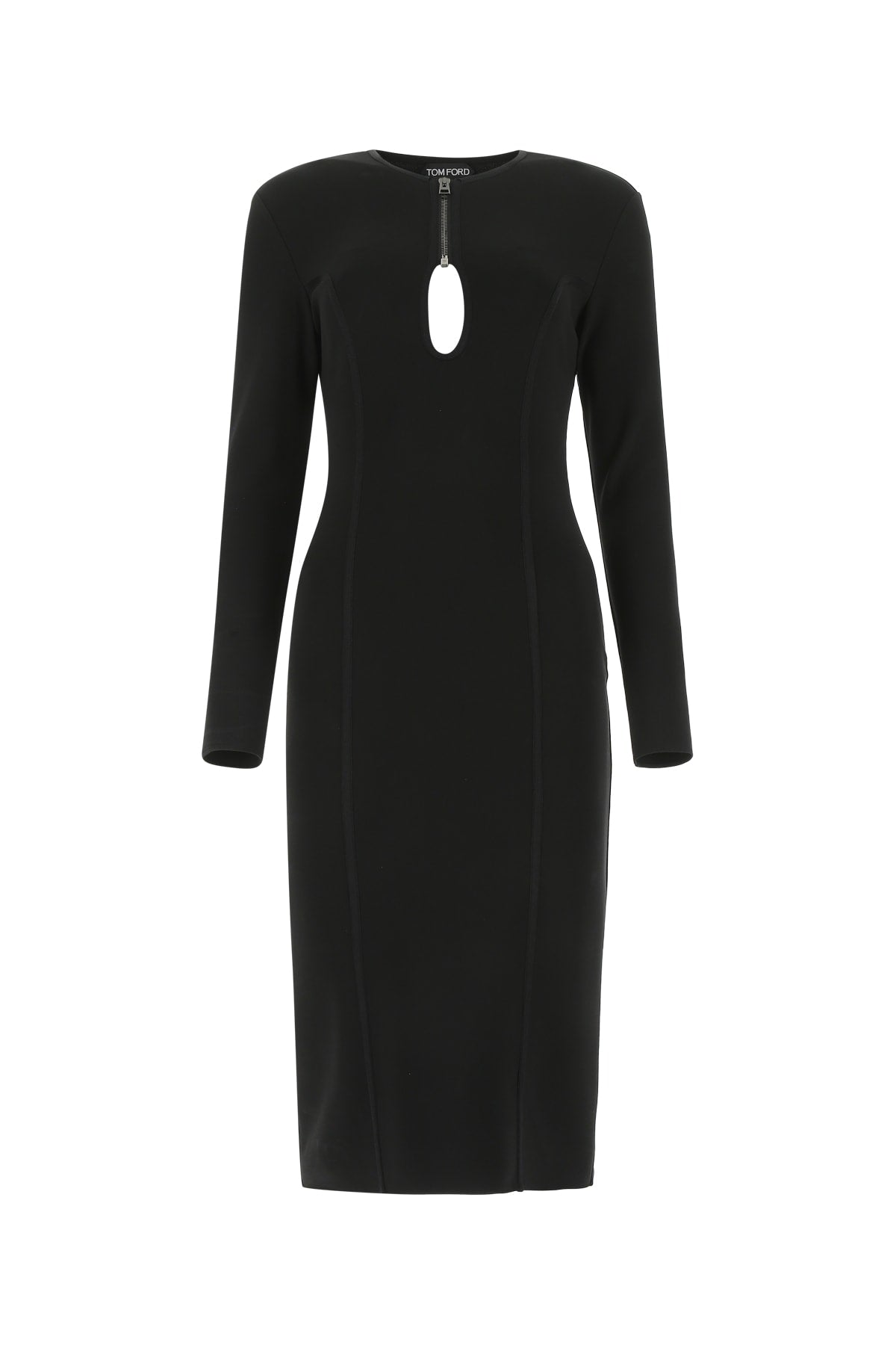 Tom Ford Keyhole Cut-Out Dress — Black