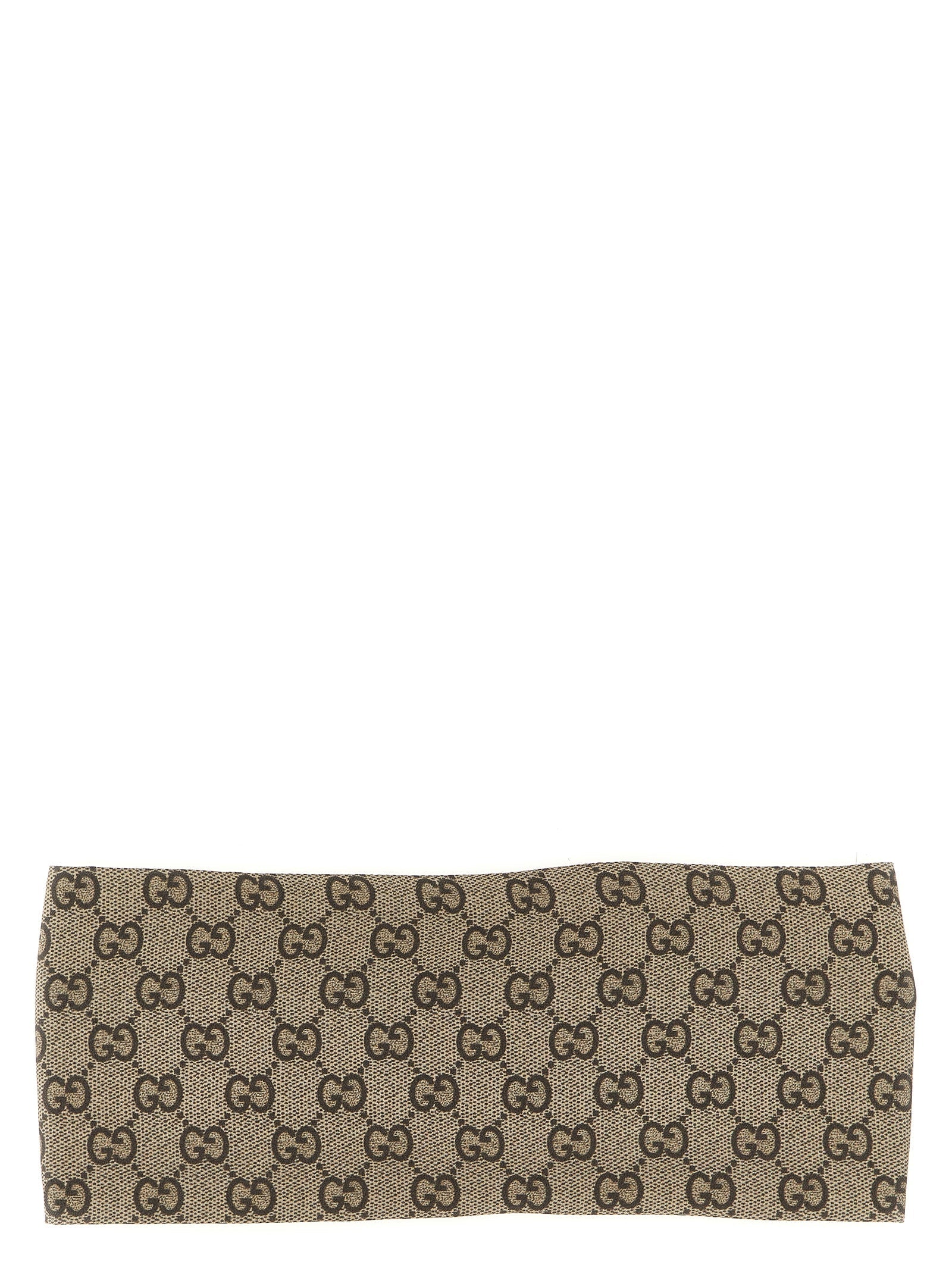 Gucci GG Silk Twill Headband — Beige