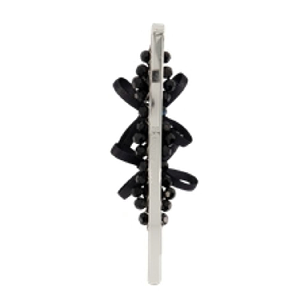 Simone Rocha Petite Bow Flower Hair Clips — Black