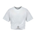 Rabanne Twisted-Front Cotton T-Shirt — Ivory