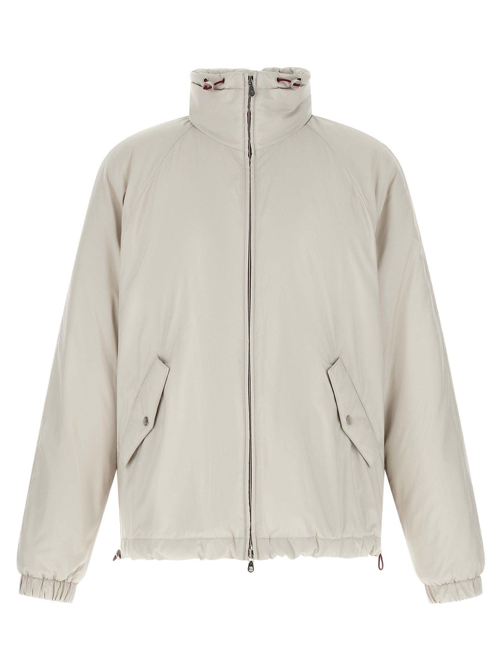Brunello Cucinelli Water-Repellent Nylon Shell Jacket — White