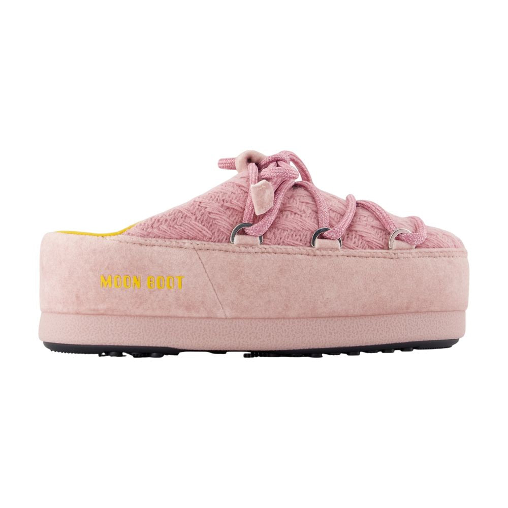 Moon Boot Quilted Padded Slipper — Pink