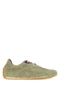 Bottega Veneta Suede Low-Top Sneaker — Green