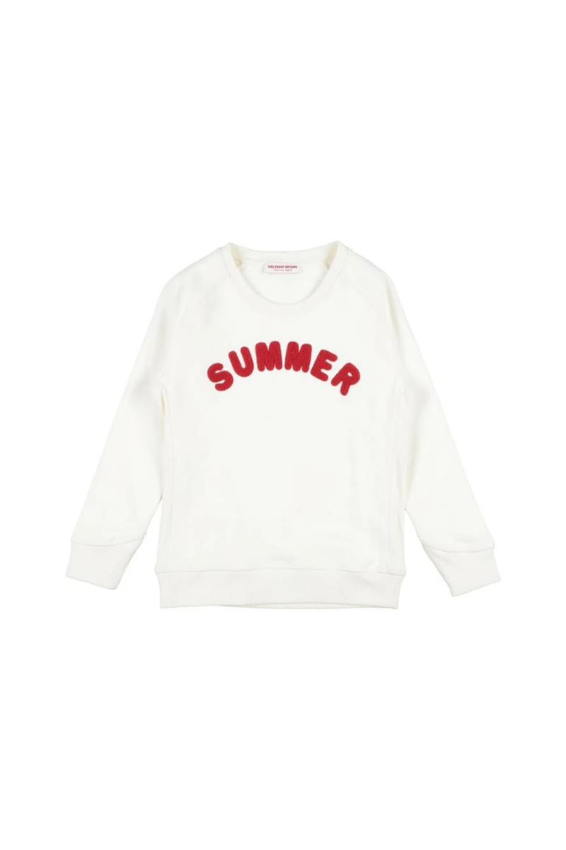 Orlebar Brown Towelling Graphic Sweatshirt — White