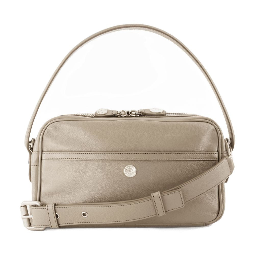 Acne Studios Soft Calfskin Shoulder Bag — Beige