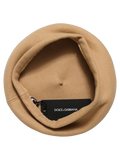 Dolce & Gabbana HAT10005 Wool-Cashmere Blend Beret — Beige