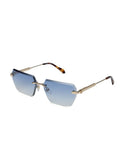 Just Cavalli SJC110 Metal Rectangle Sunglasses — Rose gold