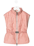 Brunello Cucinelli Kids Quilted Down Gilet — Pink