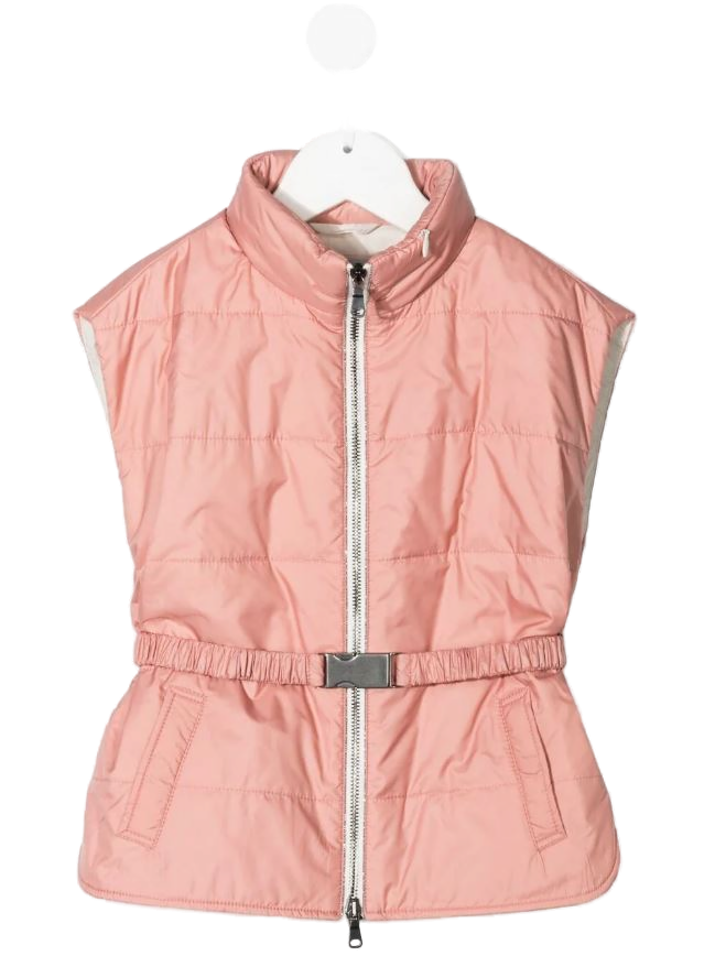 Brunello Cucinelli Kids Quilted Down Gilet — Pink