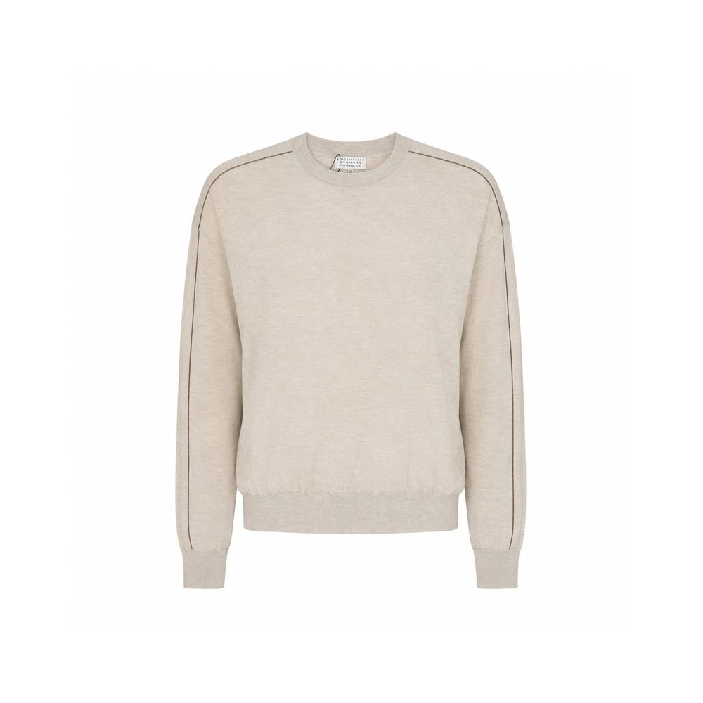 Brunello Cucinelli Cashmere-Silk Knit Sweatshirt — Beige