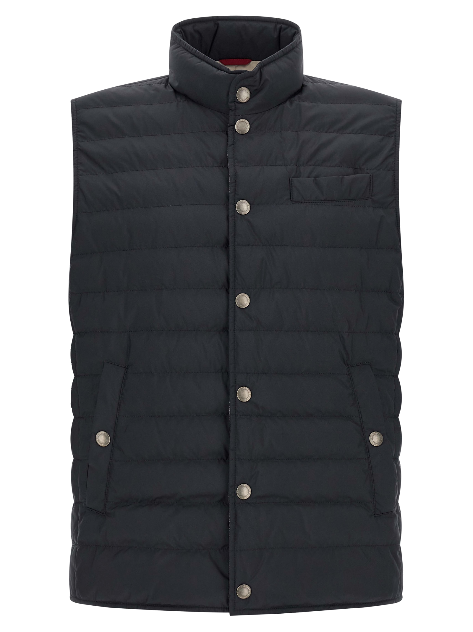 Brunello Cucinelli Goose Down-Filled Quilted Gilet — Navy