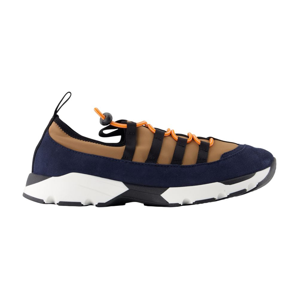 Marni Nylon Color-Block Sneaker — Navy