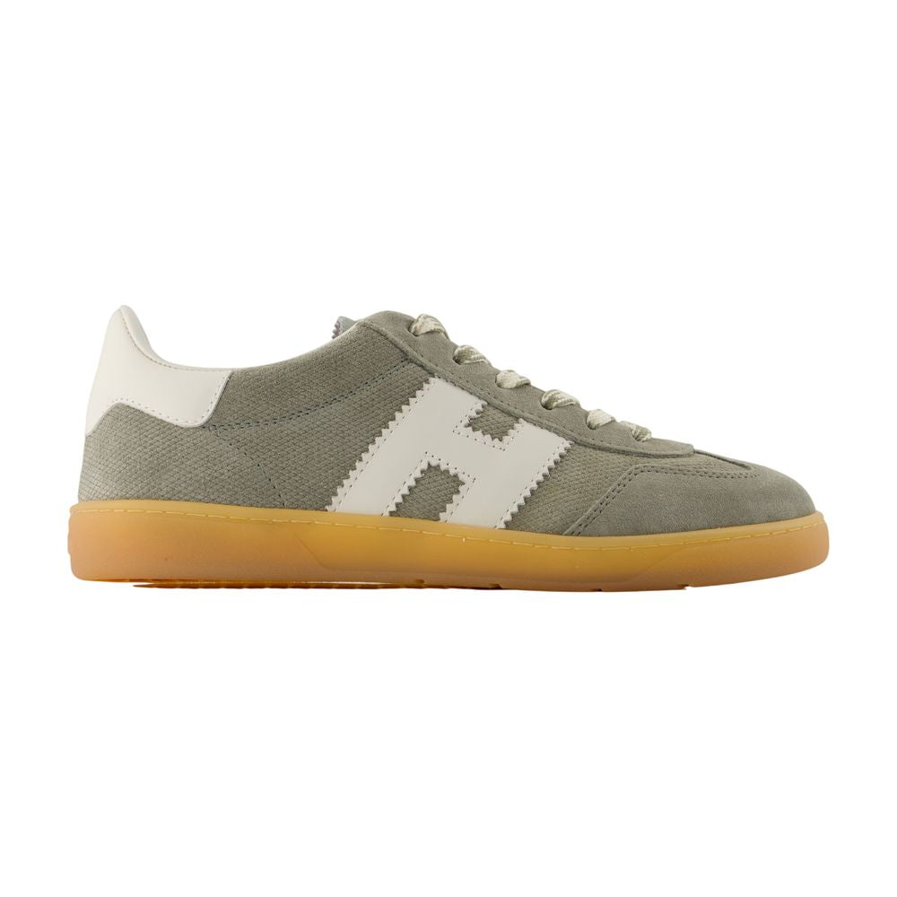 Hogan Colour-Block Calfskin Sneaker — Gray