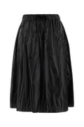 Herno Laminar Nylon Taffeta Skirt — Black