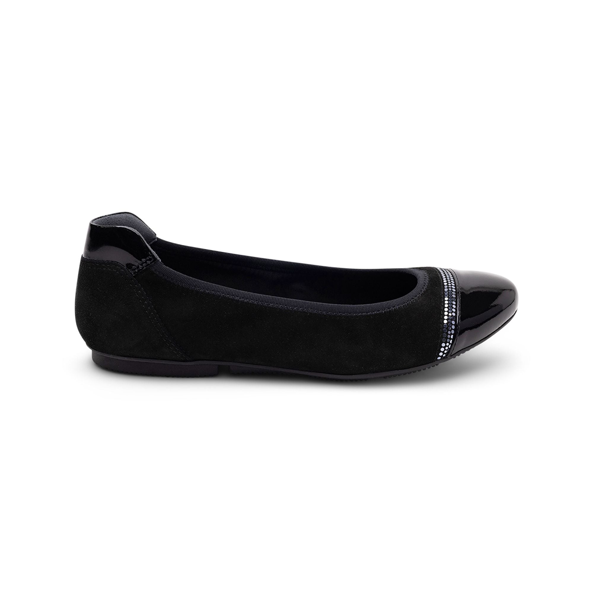 Hogan Sequinned Ballet Flat — Black