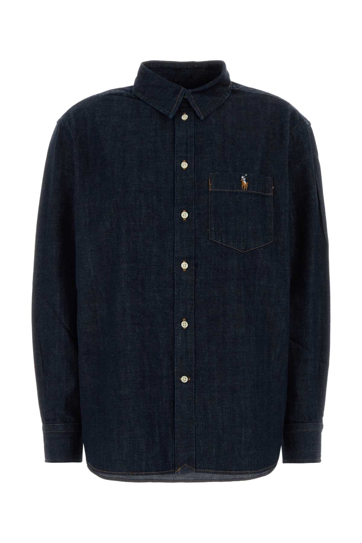 Polo Ralph Lauren Cotton Denim Denim Shirt — Navy