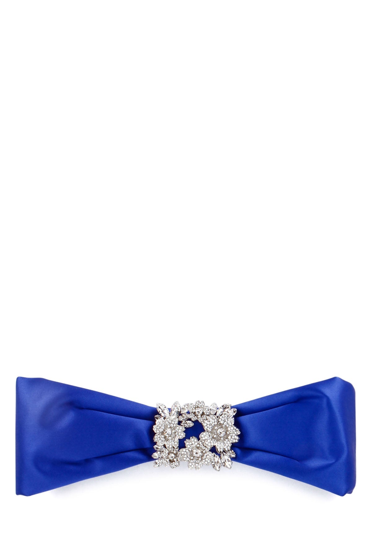 Roger Vivier Crystal-Embellished Bow Hair Band — Blue